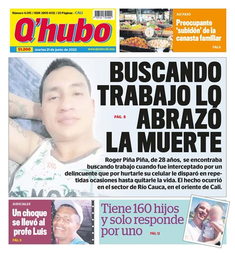 q hubo cali|qhubo cali hoy 2021.